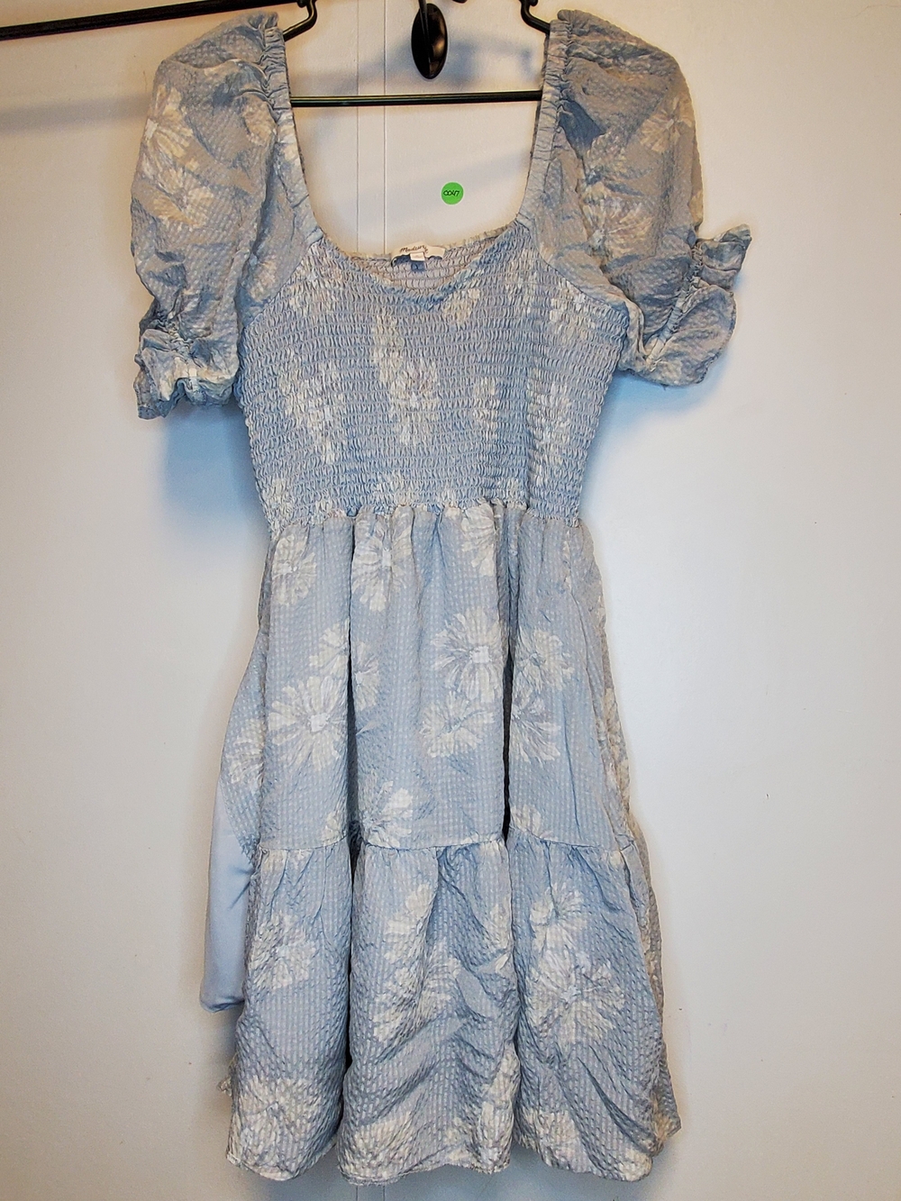 Madewell Silk Lucie Smocked Mini Dress in Moody Blooms with pockets